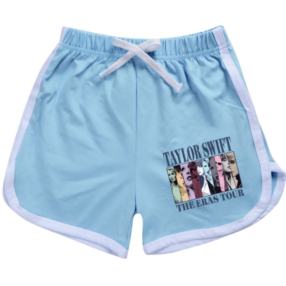 Taylor Swift Eras Tour blue child shorts